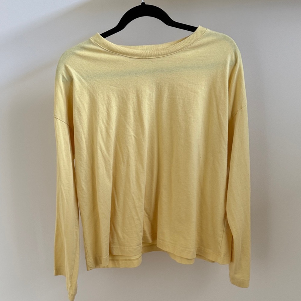 Reformation Soft Yellow Knit Top